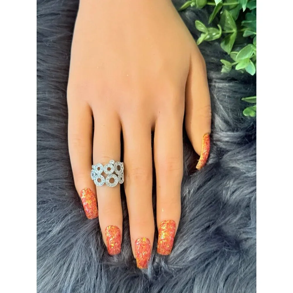 Sparkling Multi-Circles Design‎ Ring